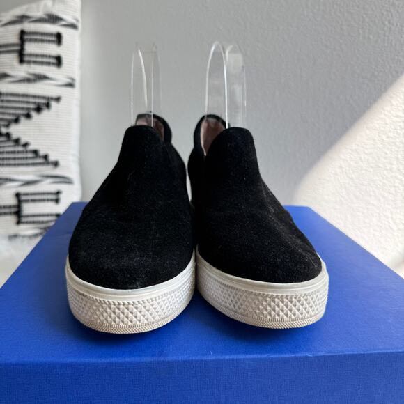 Nordstrom Caslon Allie Black Suede Wedge Slip On Sneaker size 7.5 - Picture 3 of 10